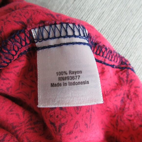 ANA Dress Womens Size XL Pink Sleeveless Geometric Boho Shift Lounge Beach Midi - Picture 8 of 9